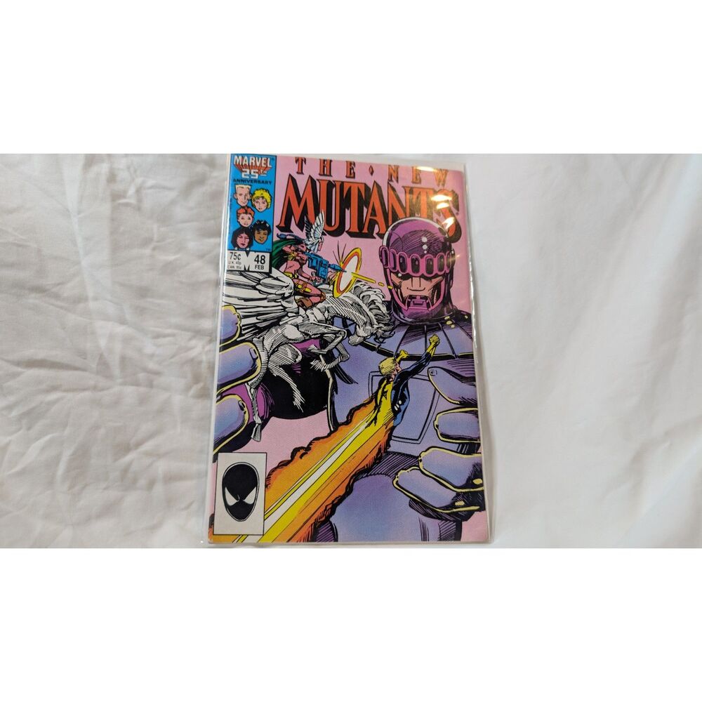 The New Mutants #48 (1987, Marvel) 25th Anniversary Border | Sentinels Cover  FN